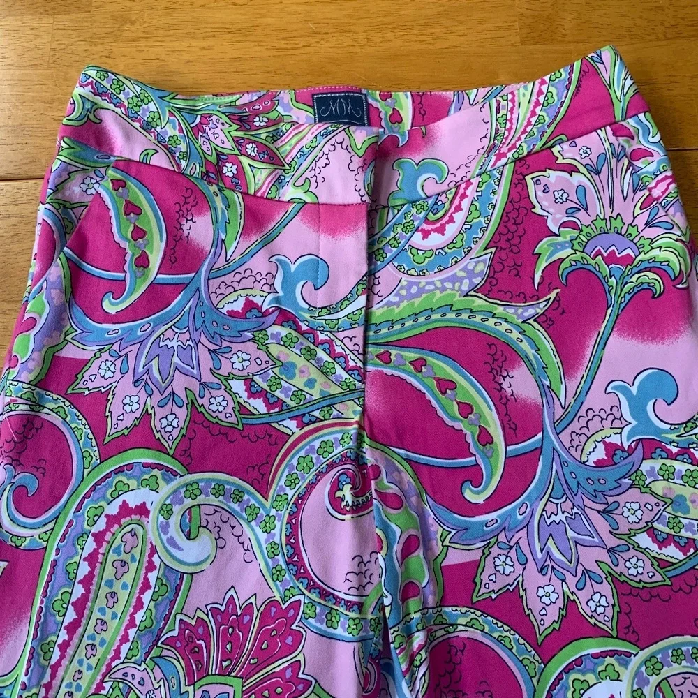 Bohemian Boho cropped Melly M Paisley print pants, liberty art,  Size 2 - Picture 6 of 10
